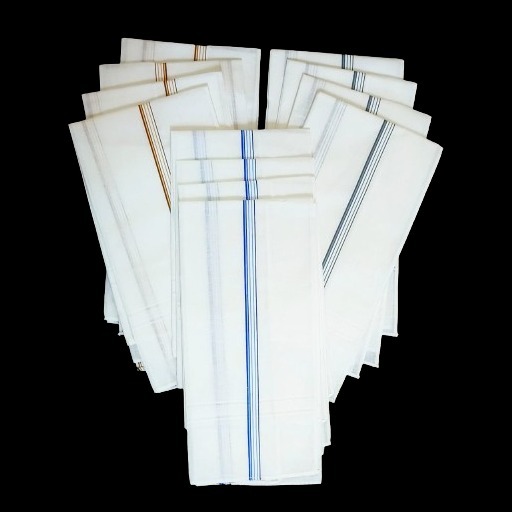 Premium White Kerchief - 111809 (12 Pcs)